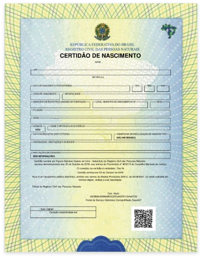 Certidão de Nascimento